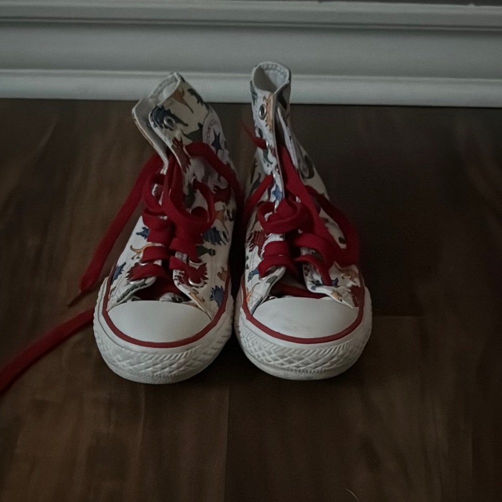 Converse dinosaur print high-tops